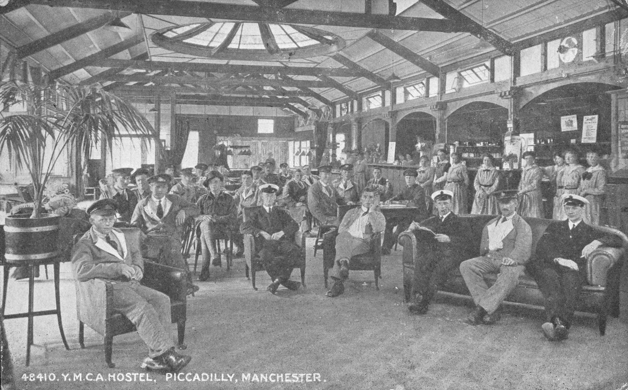 Auberge YMCA, Piccadilly, Manchester, c.1910 - English Photographer