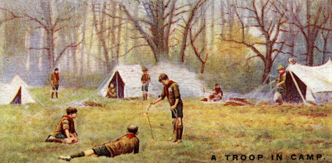 Une troupe de scouts en camp, 1929 - English School