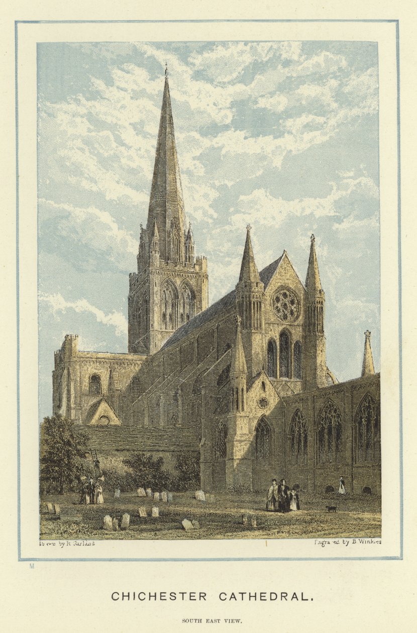 Cathédrale de Chichester, vue sud-est - English School