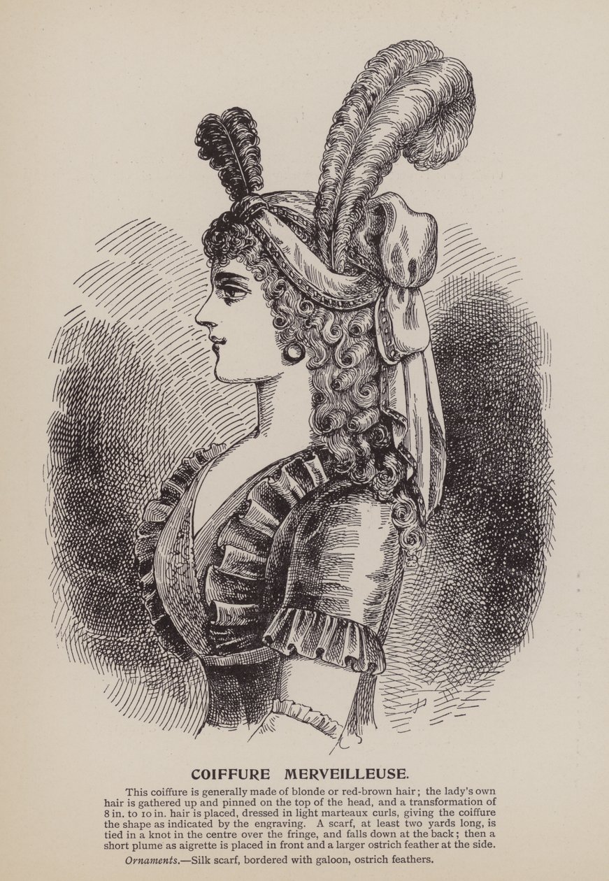 Coiffure Merveilleuse (engraving) - English School
