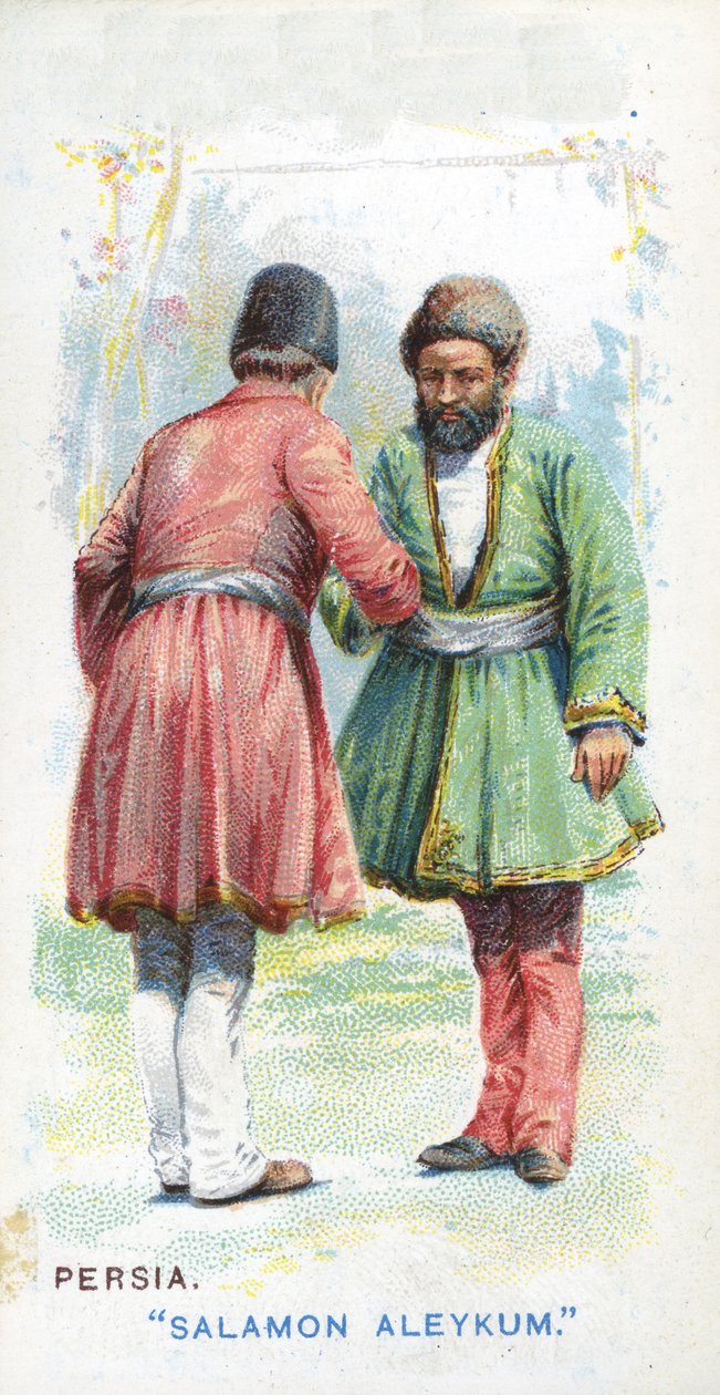Salutation coutumière en Perse, 1907 - English School