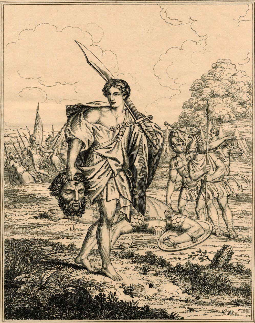 David avec la tête de Goliath - English School