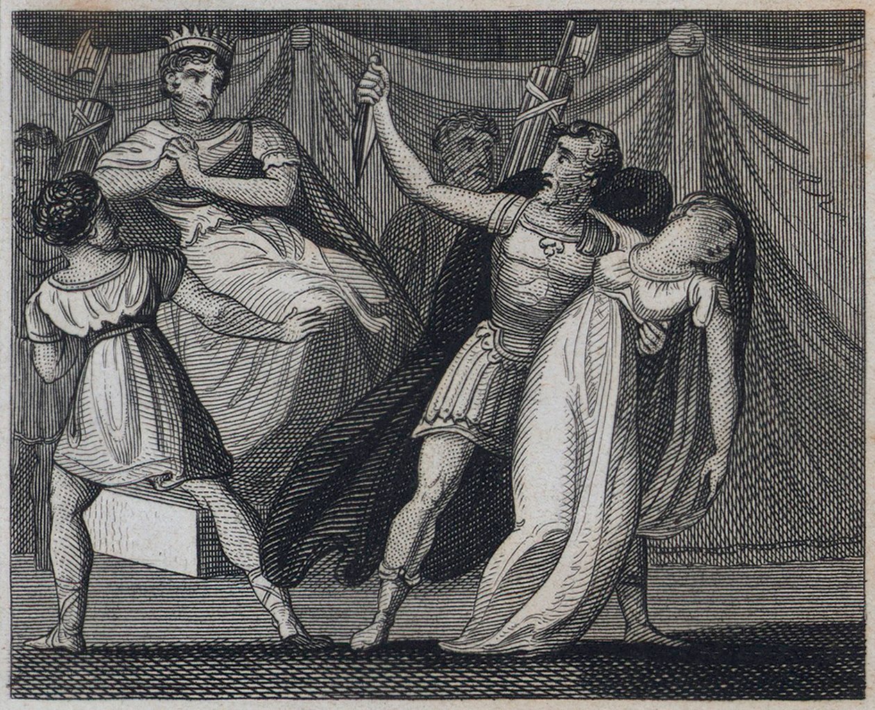 Mort de Verginia, Rome, 449 av. J.-C. (gravure) - English School