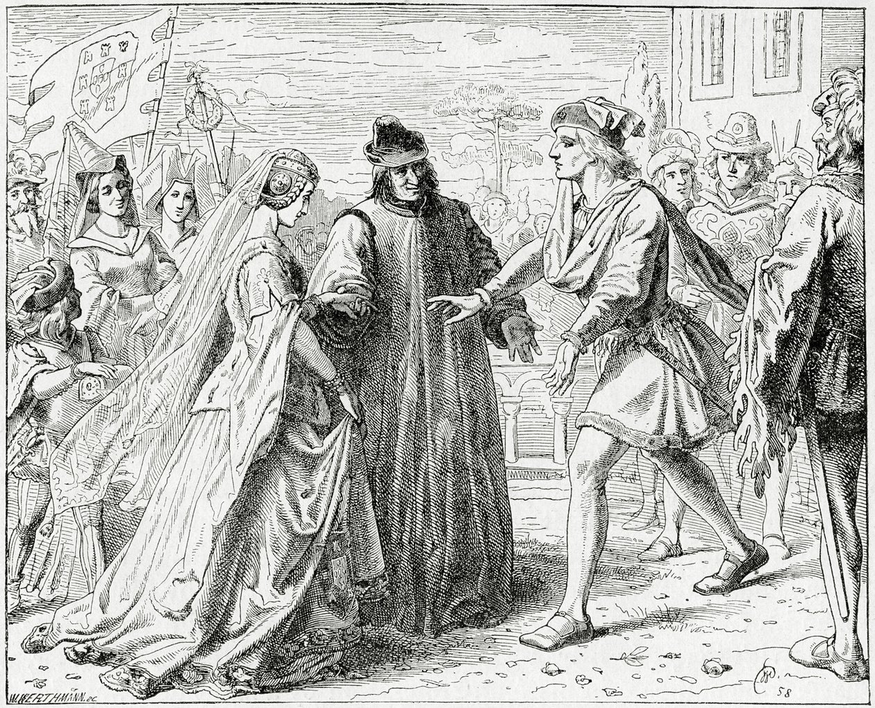 Réception de Frédéric par Éléonore, 1882 - English School
