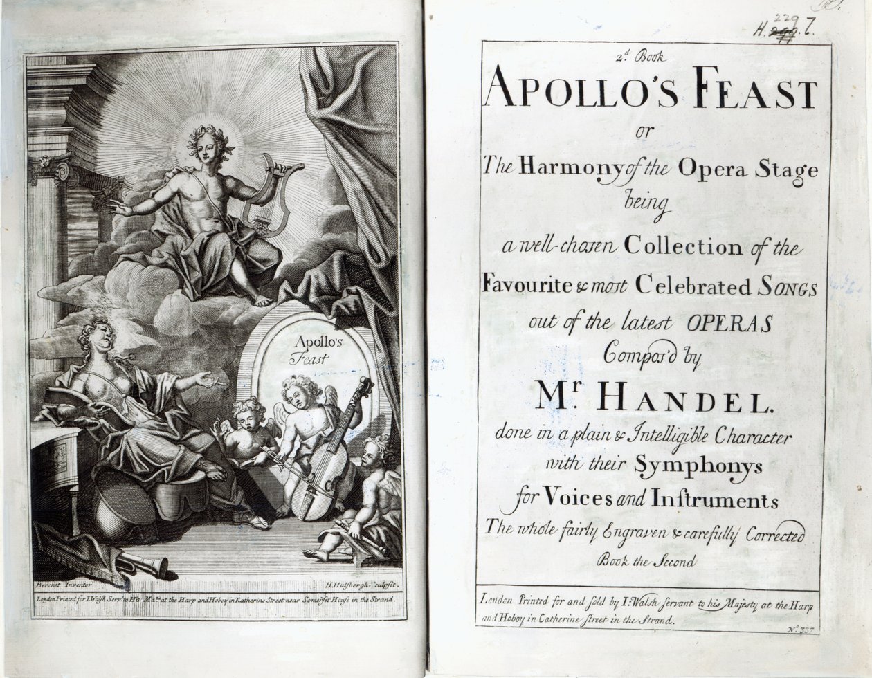 Frontispice pour Apollos Feast, vers 1734 - English School