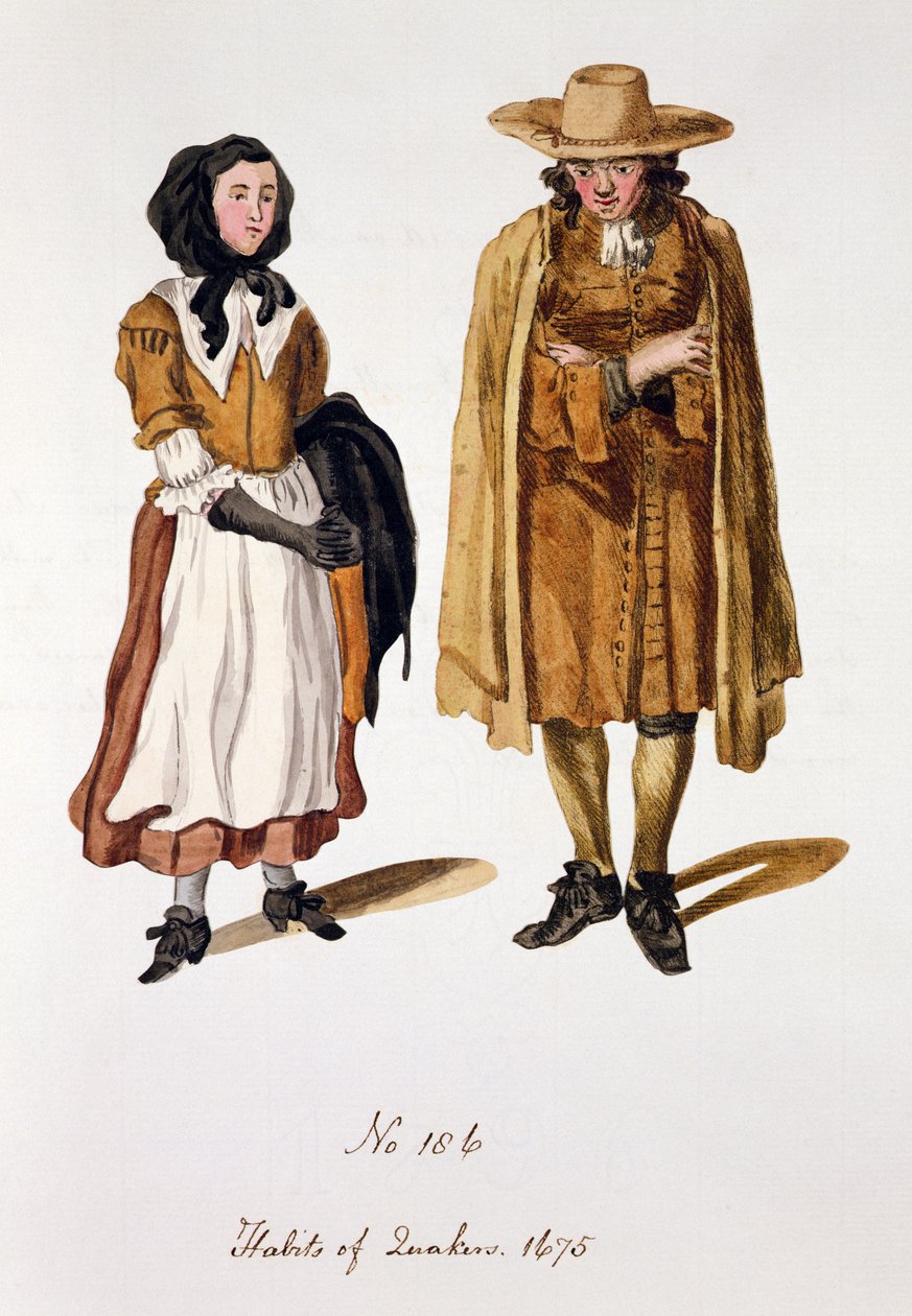 Habits des Quakers, 1675 - English School