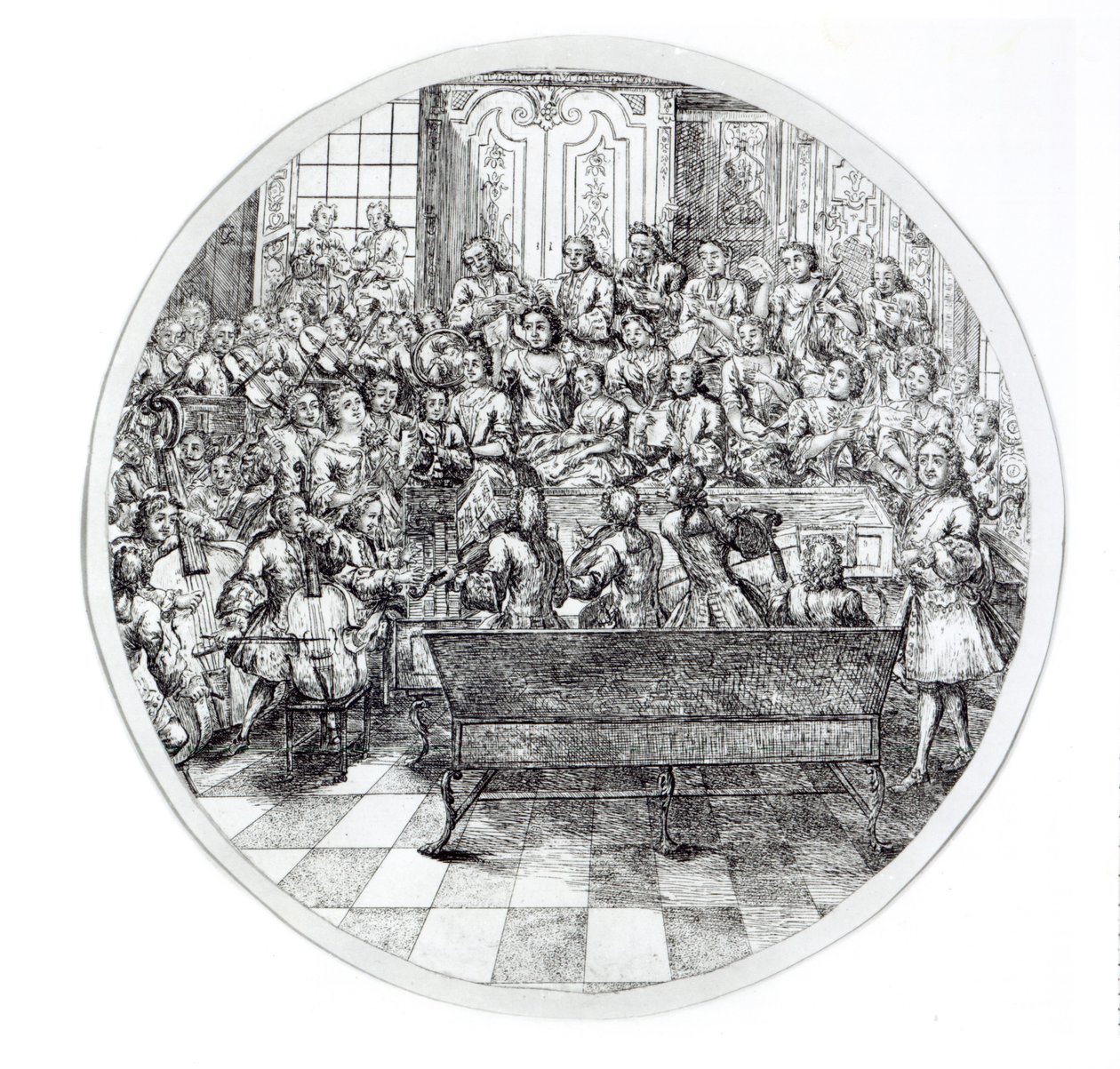 Haendel dirigeant un oratorio, c.1740 - English School