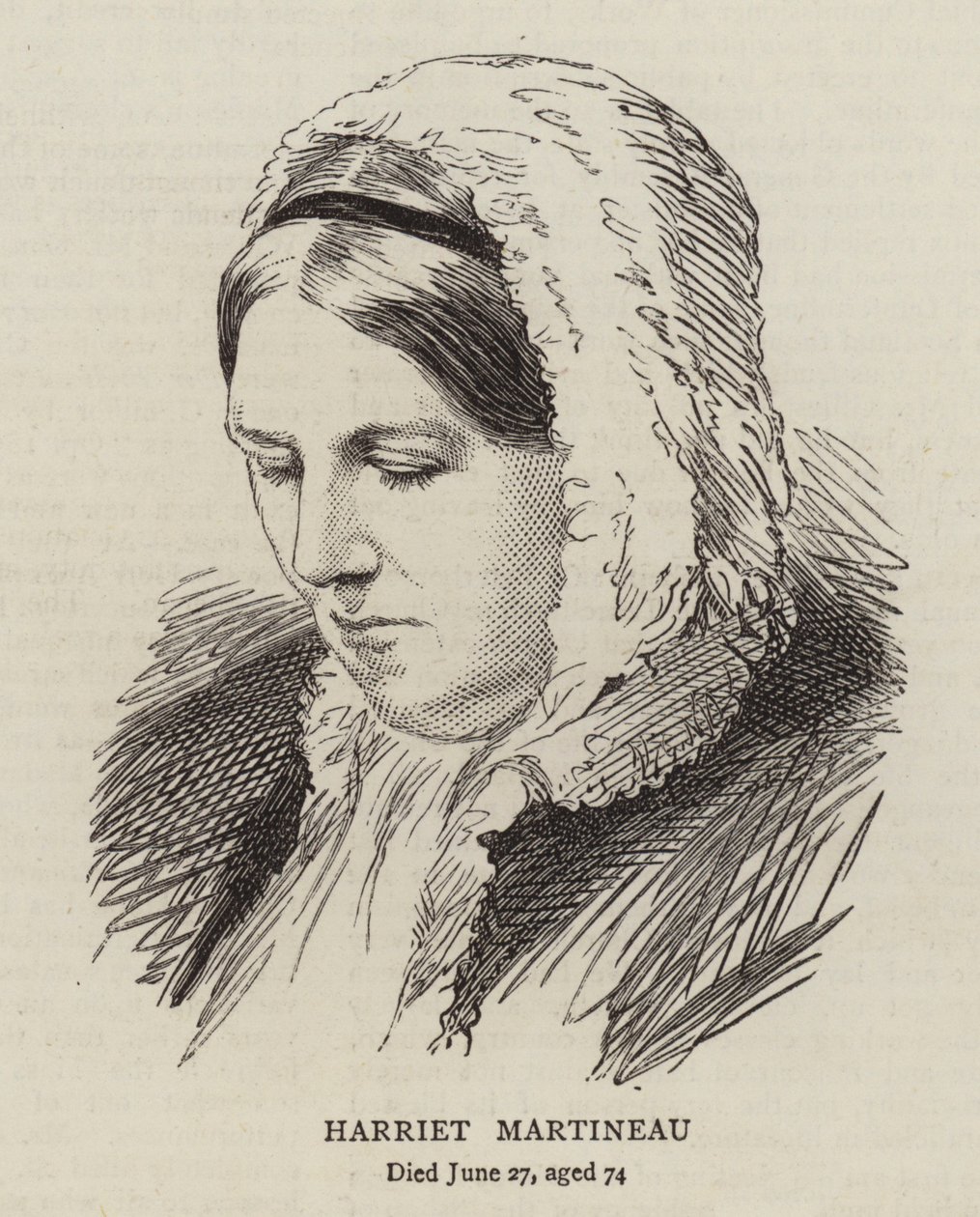 Harriet Martineau (gravure) - English School