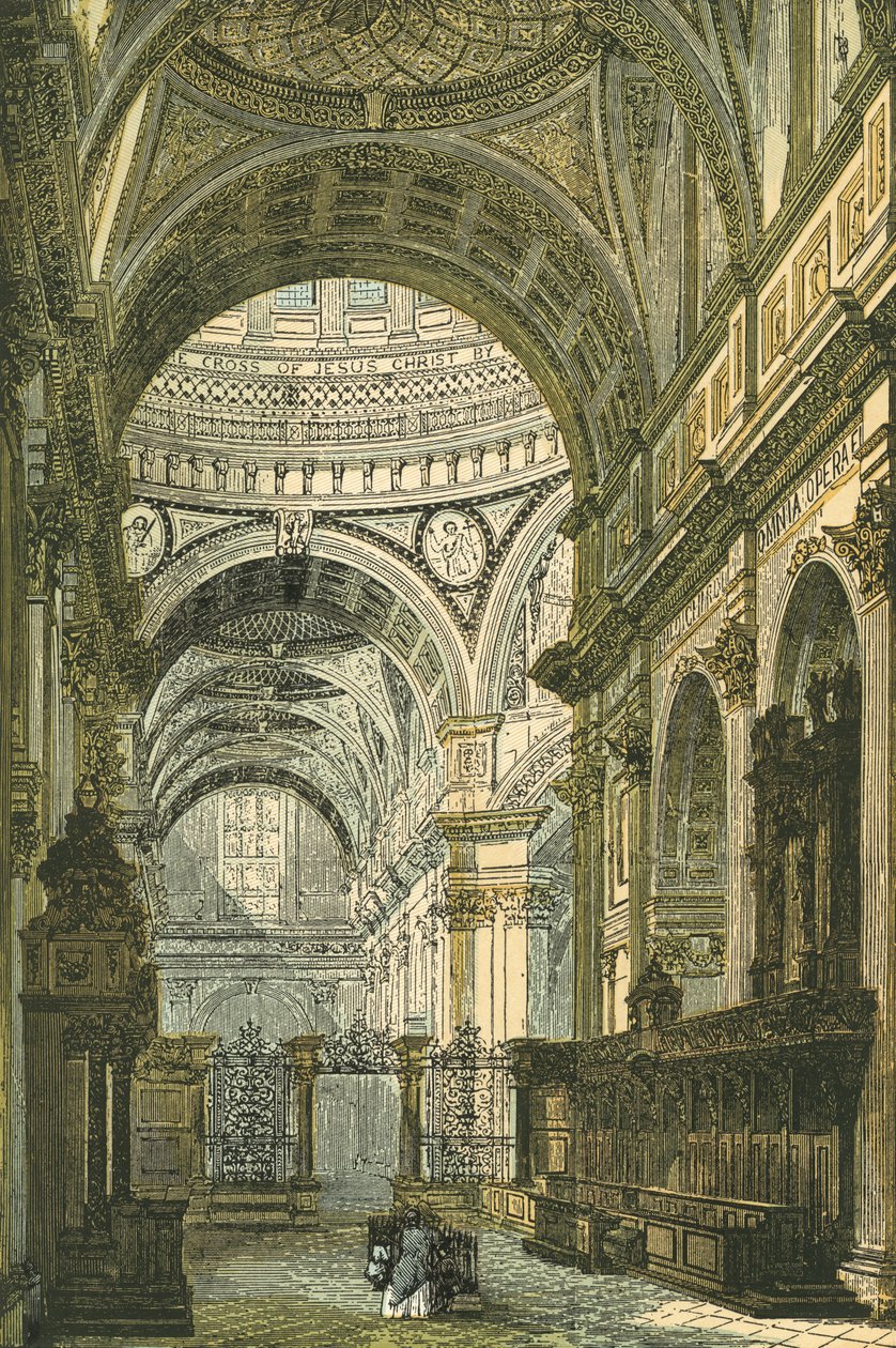 Intérieur de la cathédrale Saint-Paul, Londres - English School