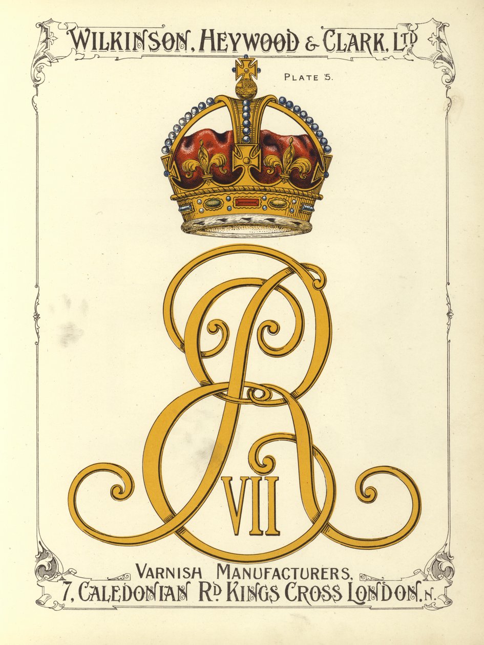 Monogramme du Roi Édouard VII - English School