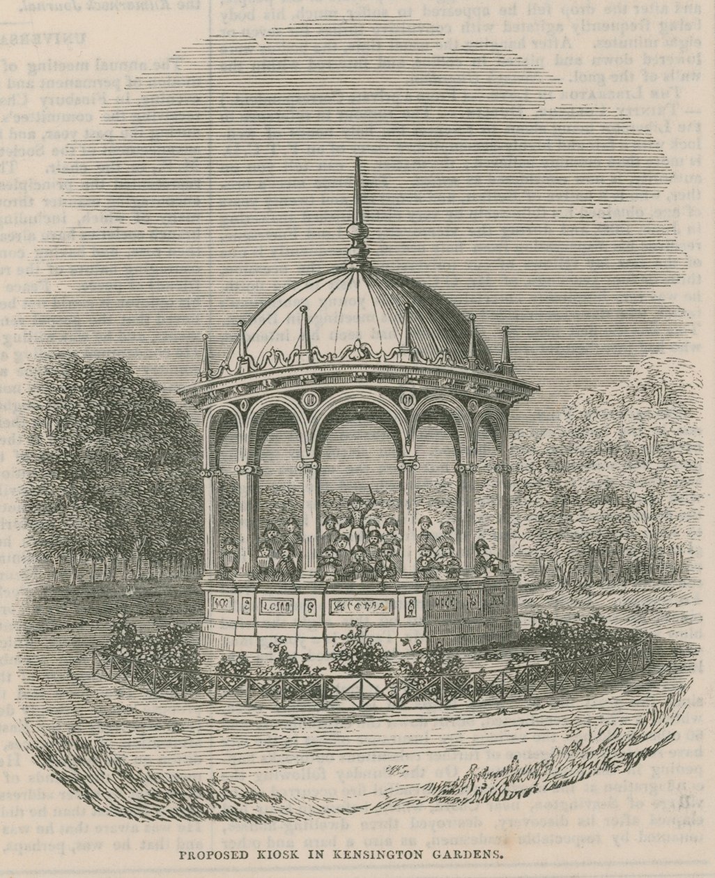 Kiosque proposé à Kensington Gardens, Londres - English School