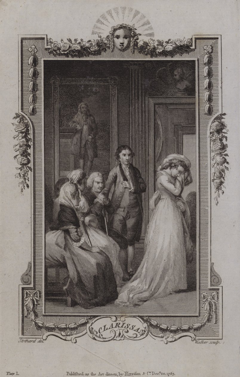 Scène de Clarissa, par Samuel Richardson - English School