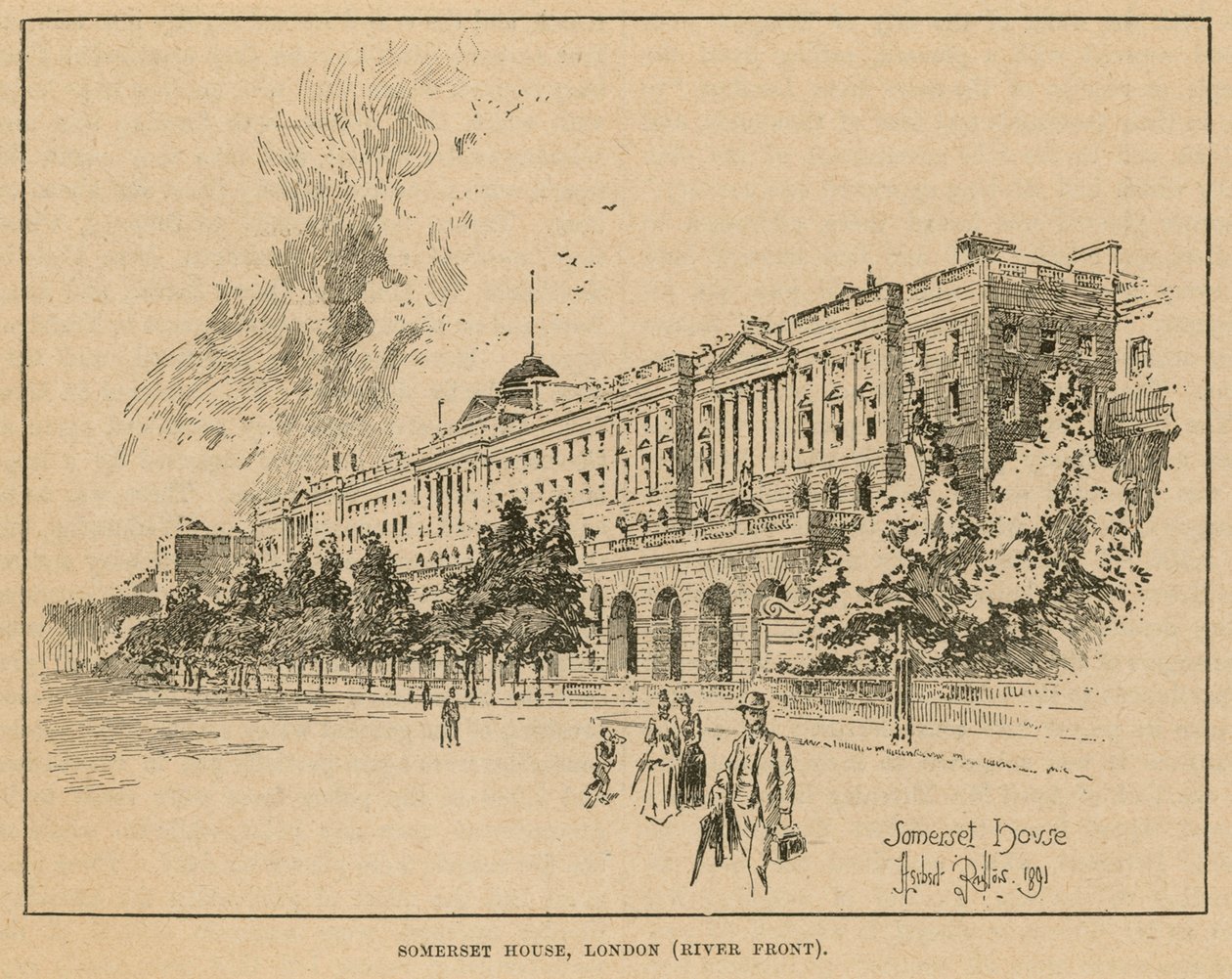 Somerset House, Londres (façade sur la rivière) - English School