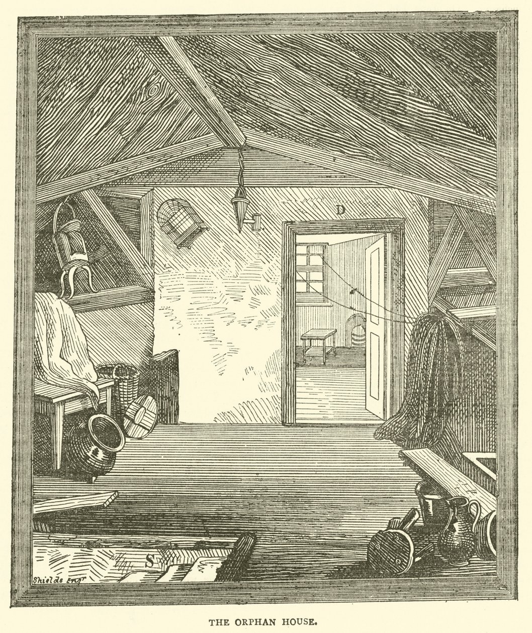 La maison des orphelins (gravure) - English School