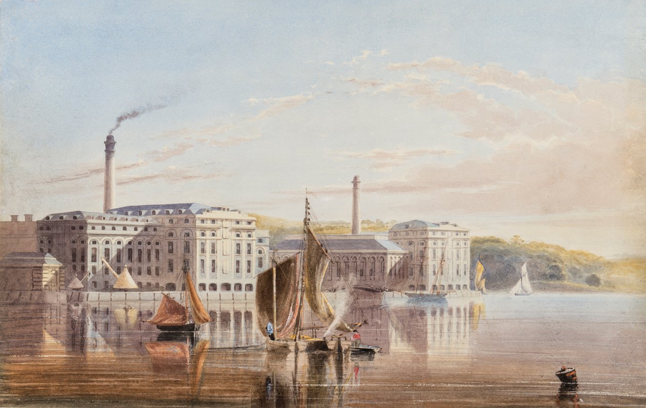 Le Royal William Victualling Yard, Stonehouse, vers 1840 - English School