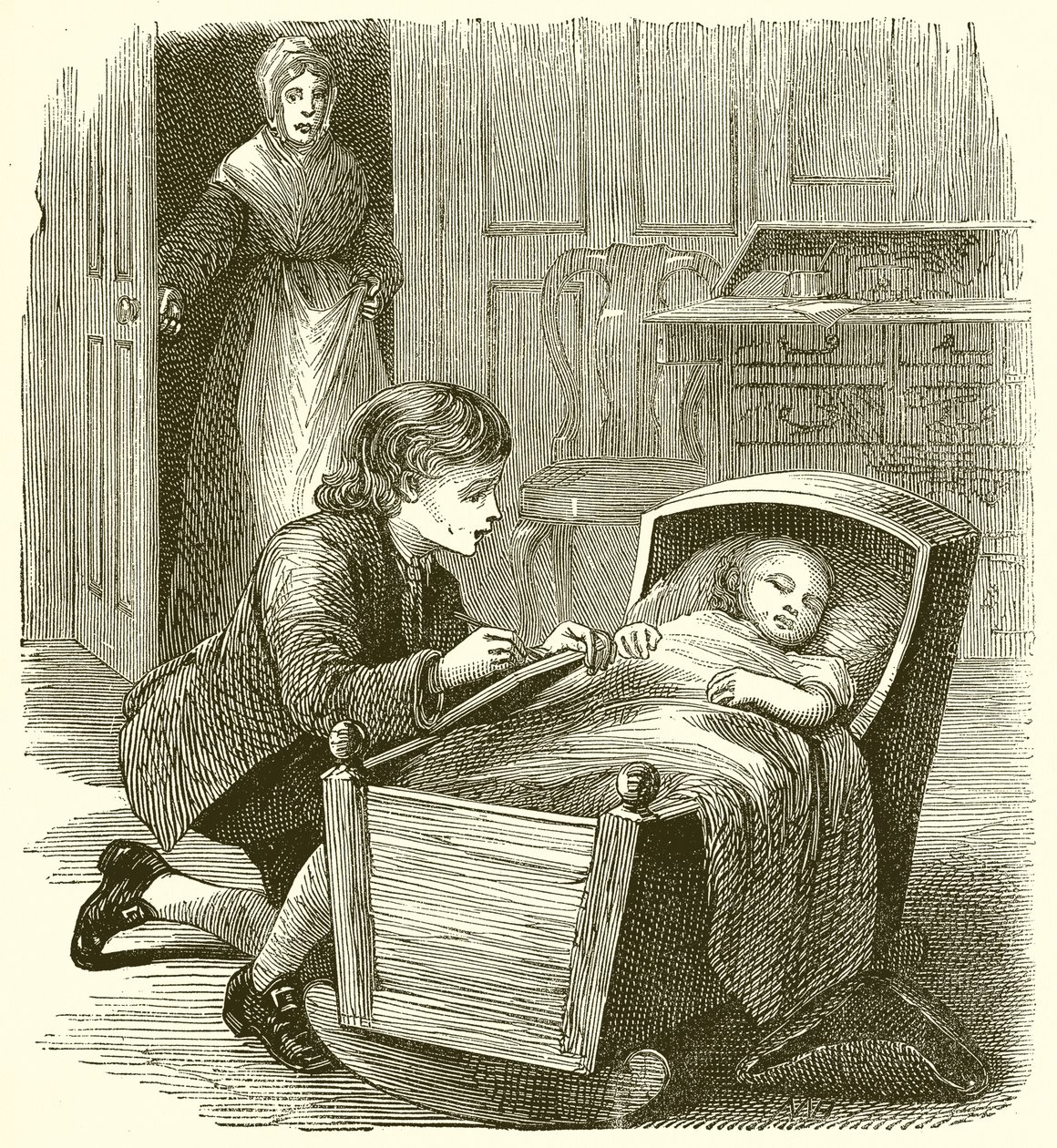 West dessinant le petit dormeur - English School