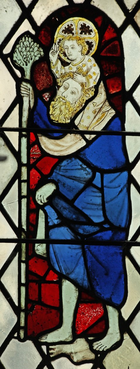 Fenêtre chapelle Chap-Ed-Confessor représentant Saint Christophe - English School