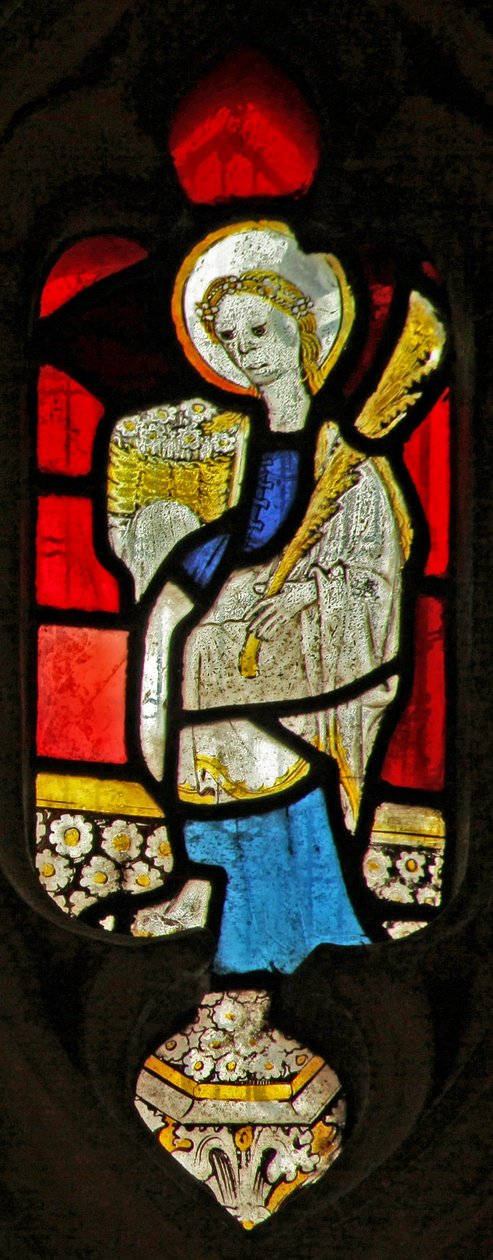 Fenêtre Ew représentant Sainte Dorothée - English School