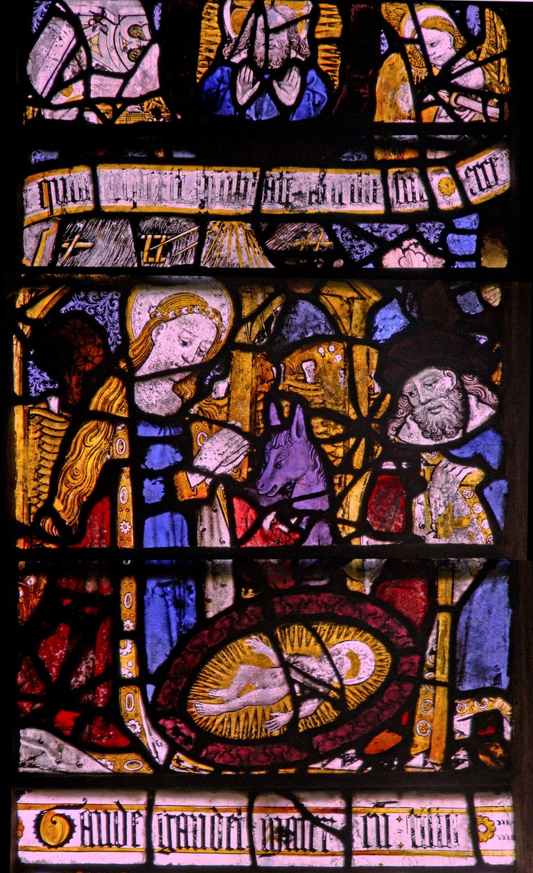 Fenêtre N5 représentant la Nativité - English School