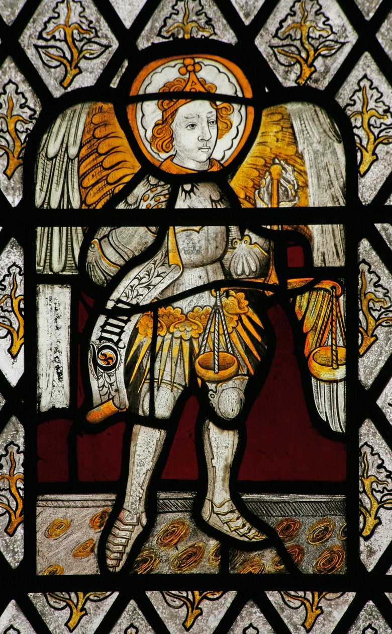 Fenêtre Na représentant Saint Michel - English School