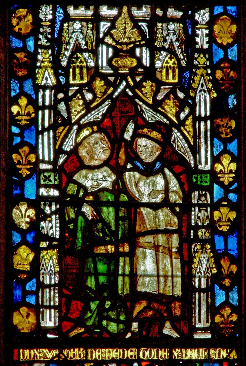 Fenêtre n-3 représentant deux rois - English School