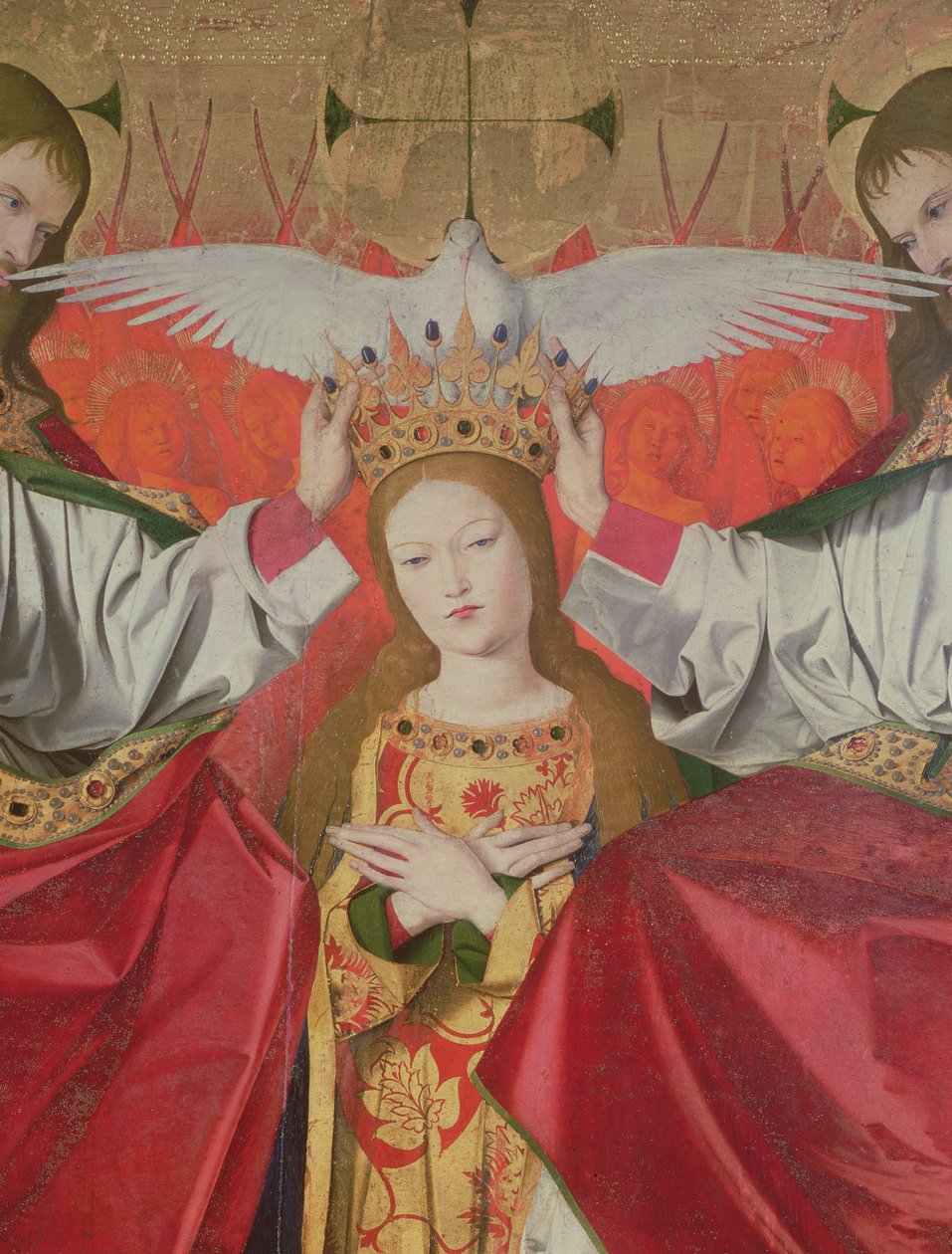 Détail du Couronnement de la Vierge, 1453-54 - Enguerrand Quarton