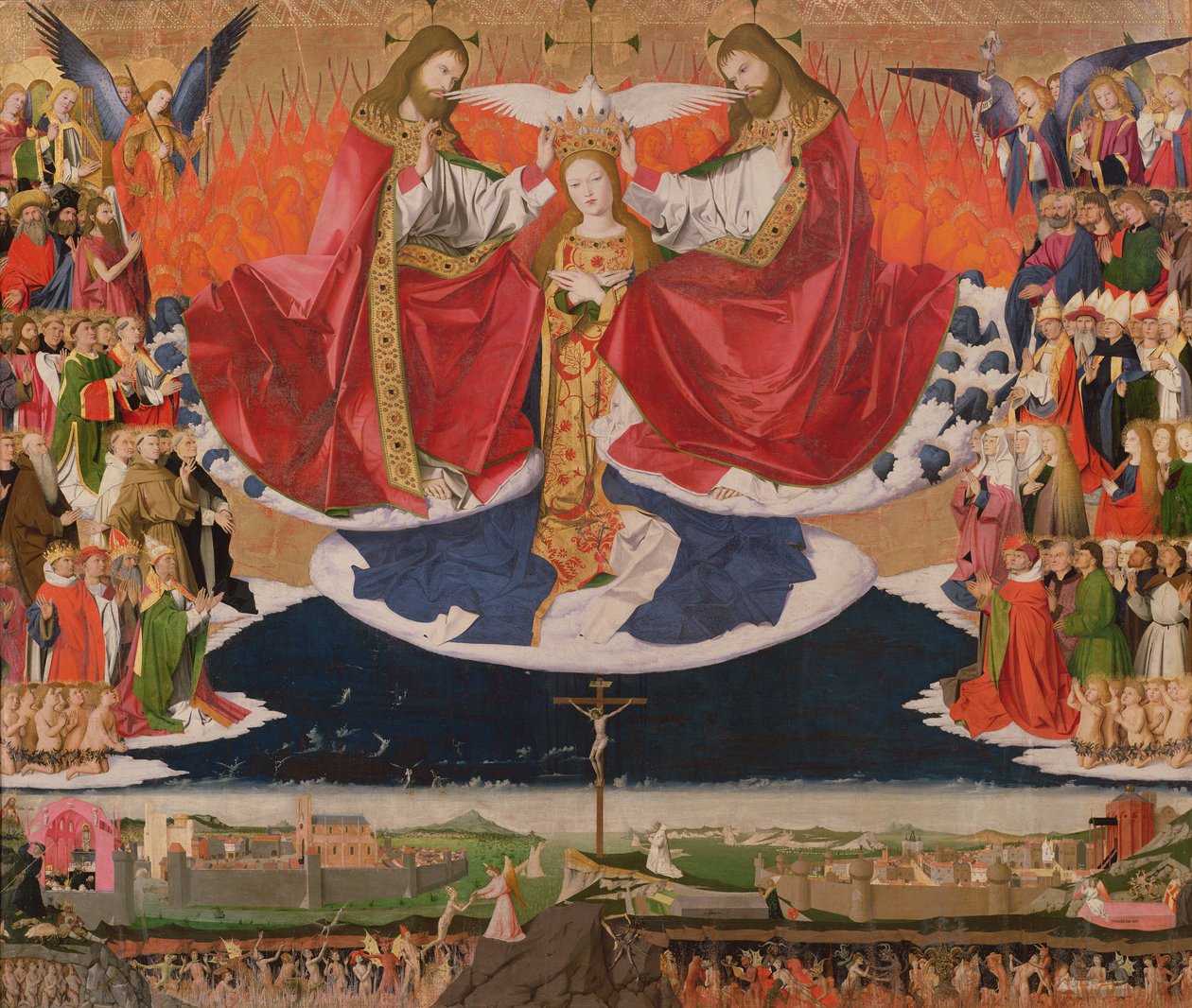 Le Couronnement de la Vierge, achevé en 1454 - Enguerrand Quarton
