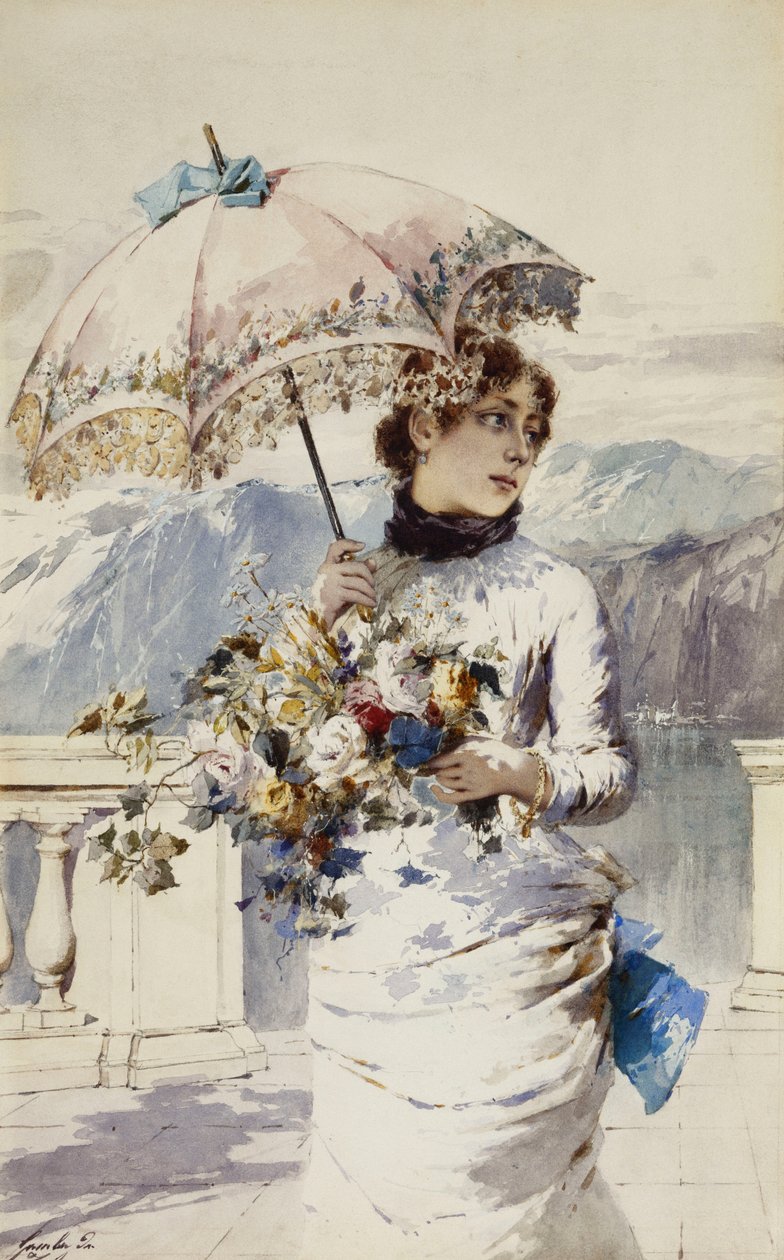 Sur la terrasse - Enrico Gamba