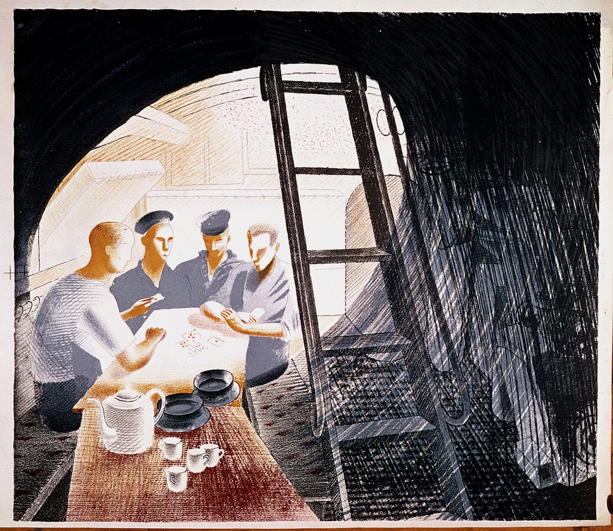 Marins jouant aux cartes - Eric Ravilious