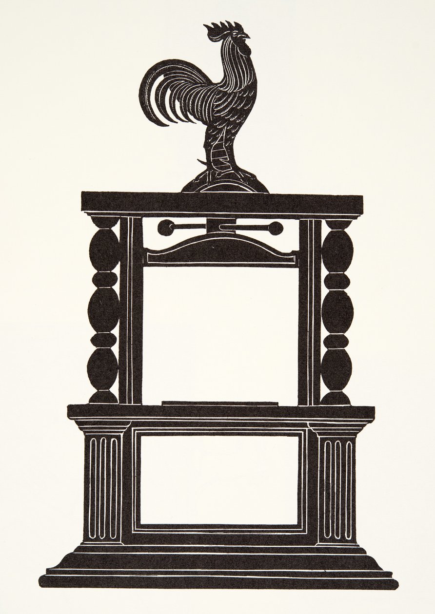 Coq et la presse à imprimer - Eric Gill