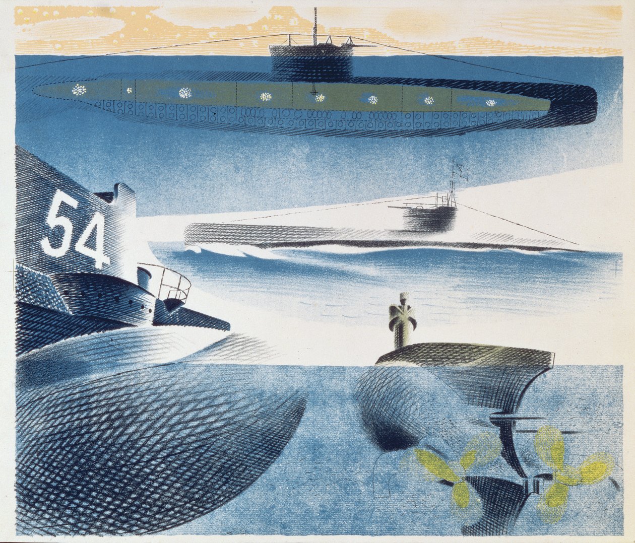 Différents aspects des sous-marins, 1941 - Eric Ravilious
