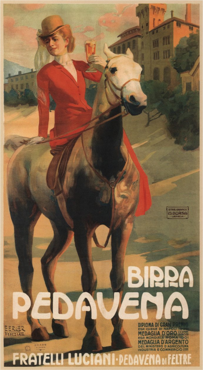 Publicité pour la bière Pedavena - Erich Erler