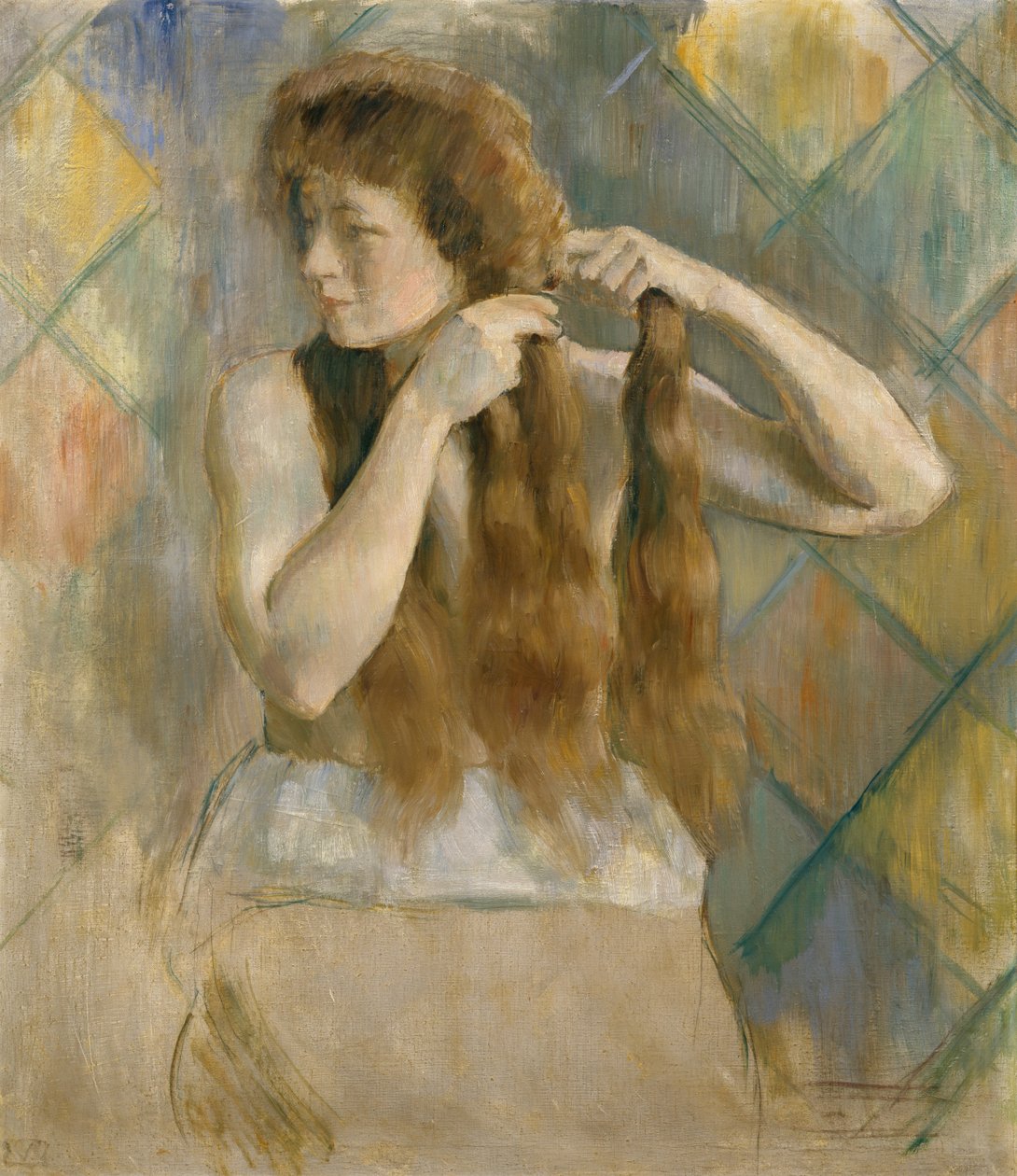 Tresser les cheveux - Erik Theodor Werenskiold