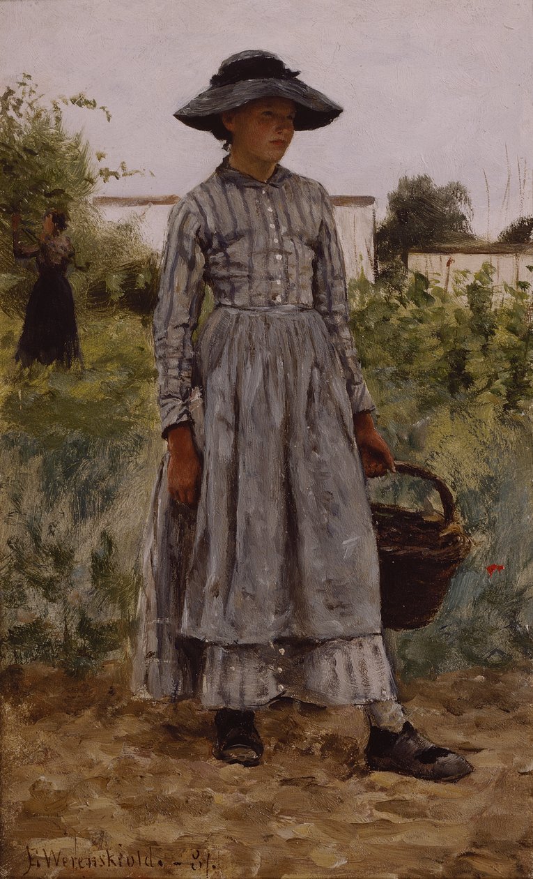 Fille avec panier - Erik Theodor Werenskiold