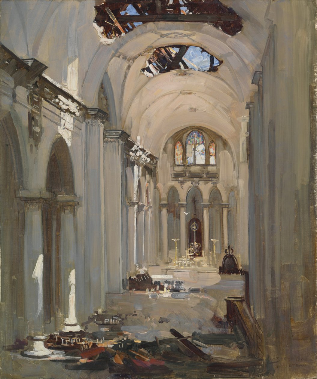 Intérieur de la cathédrale - Arthur Streeton