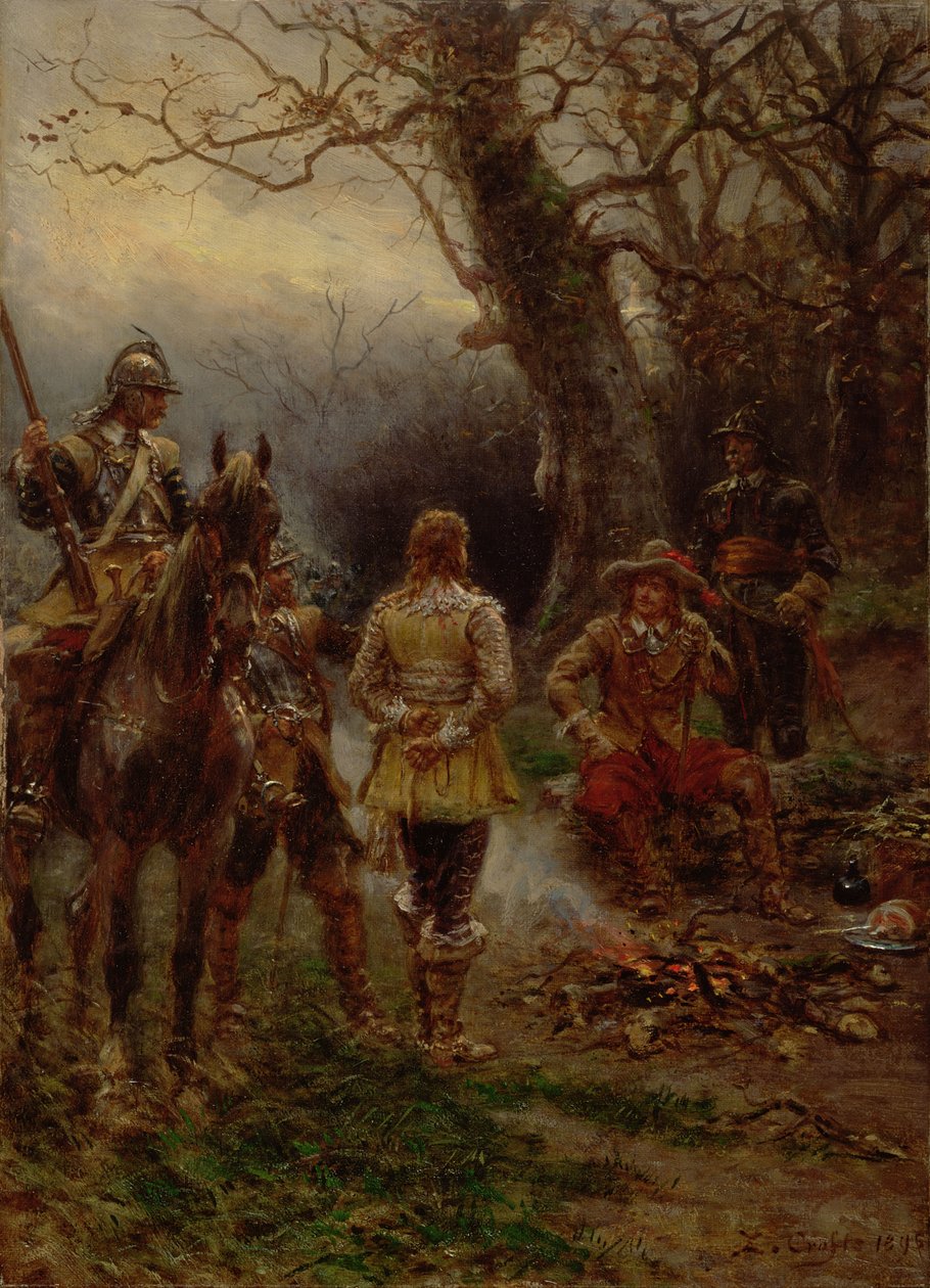 Oliver Cromwell interrogeant un prisonnier, 1895 - Ernest Crofts