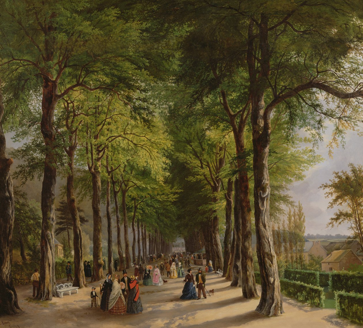 La promenade à Spa en Belgique, 1847 - Ernest Krins