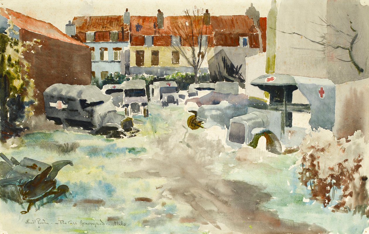 Le cimetière des voitures, Malo, c.1919 - Ernest Procter