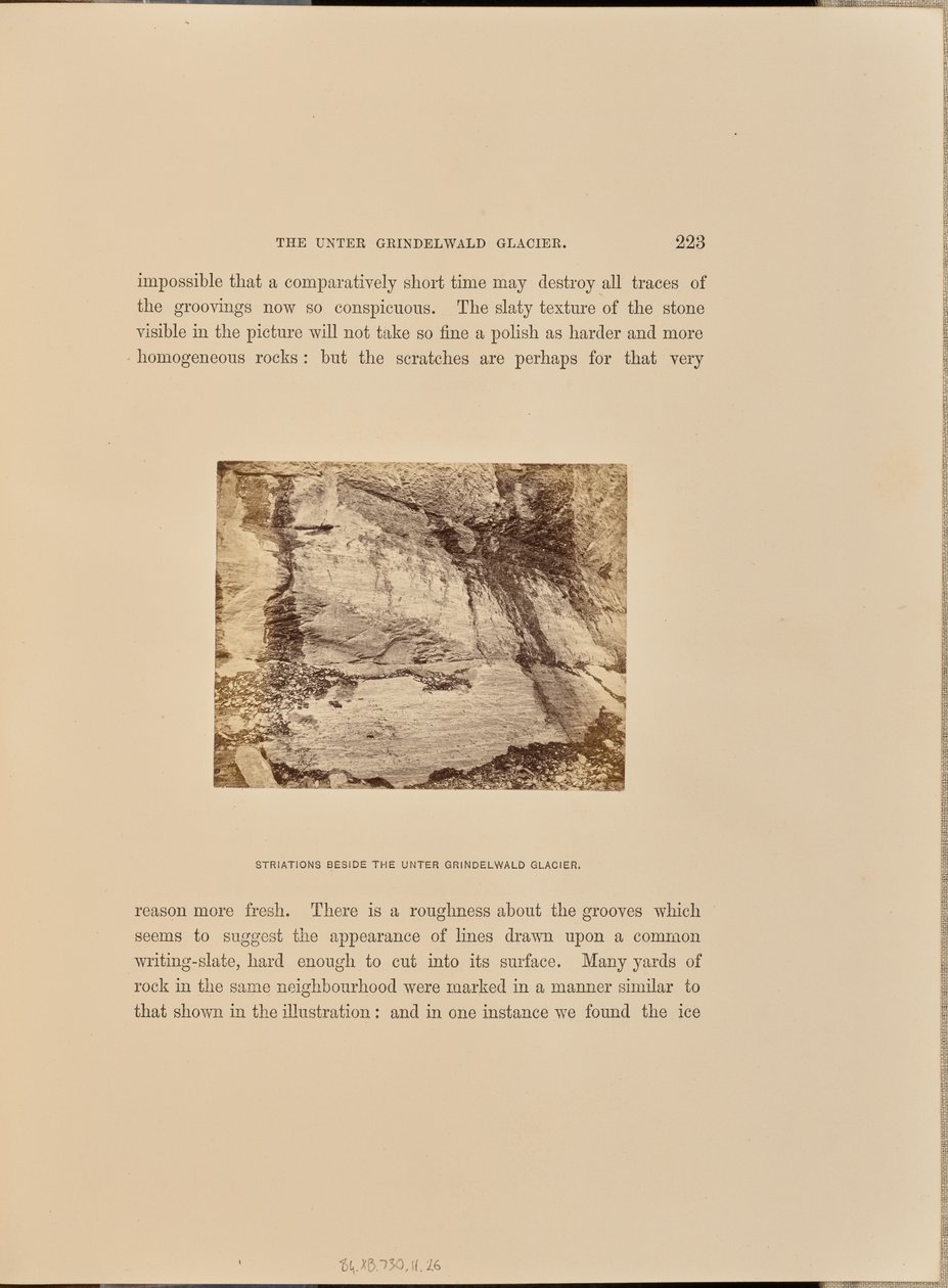 Striations à côté du glacier Unter Grindelwald - Ernest H. Edwards