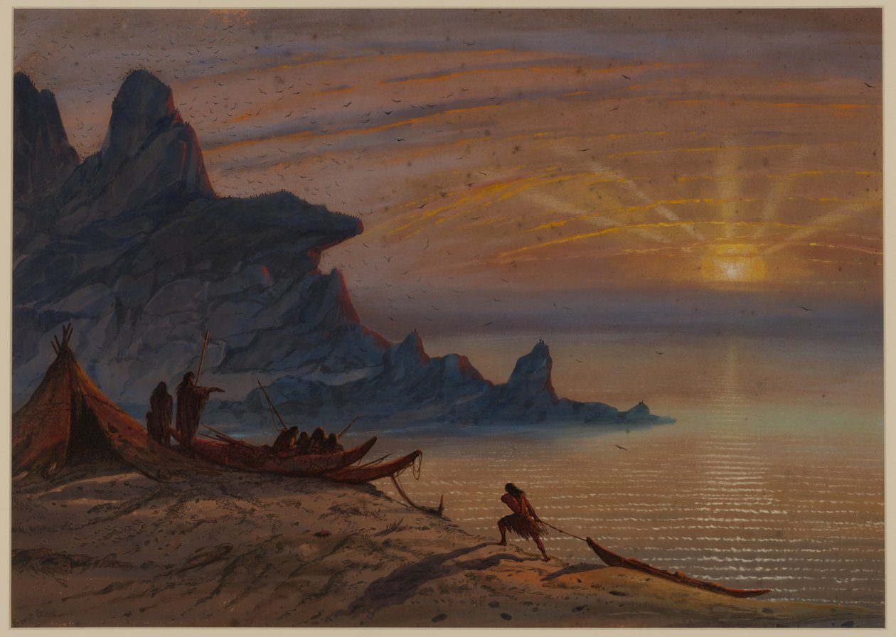 Coucher de soleil, 1871 - Ernest Henry Griset