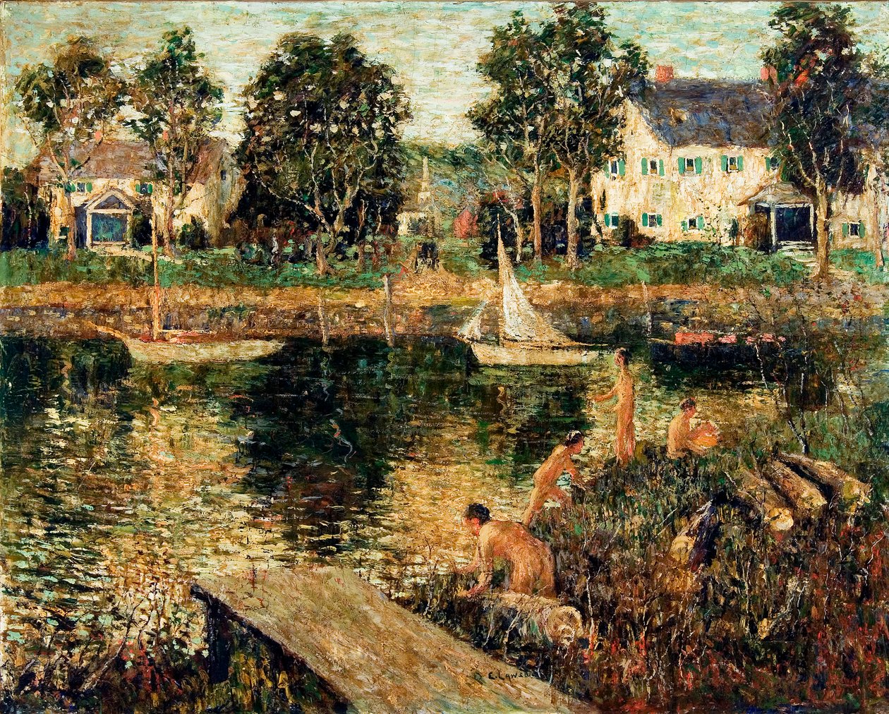 Trou de baignade - Ernest Lawson