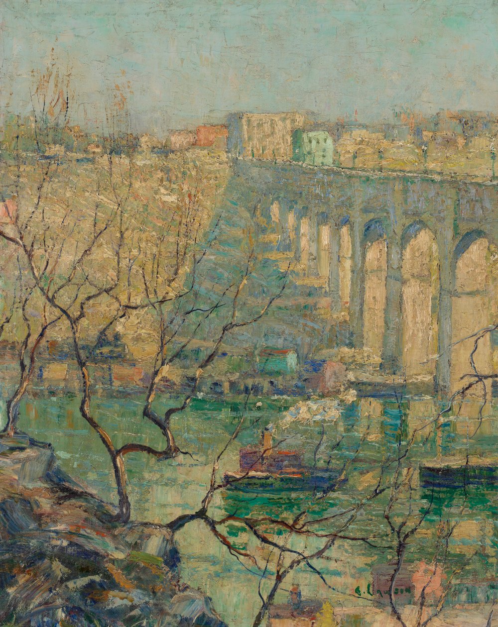 Vue du pont - Ernest Lawson
