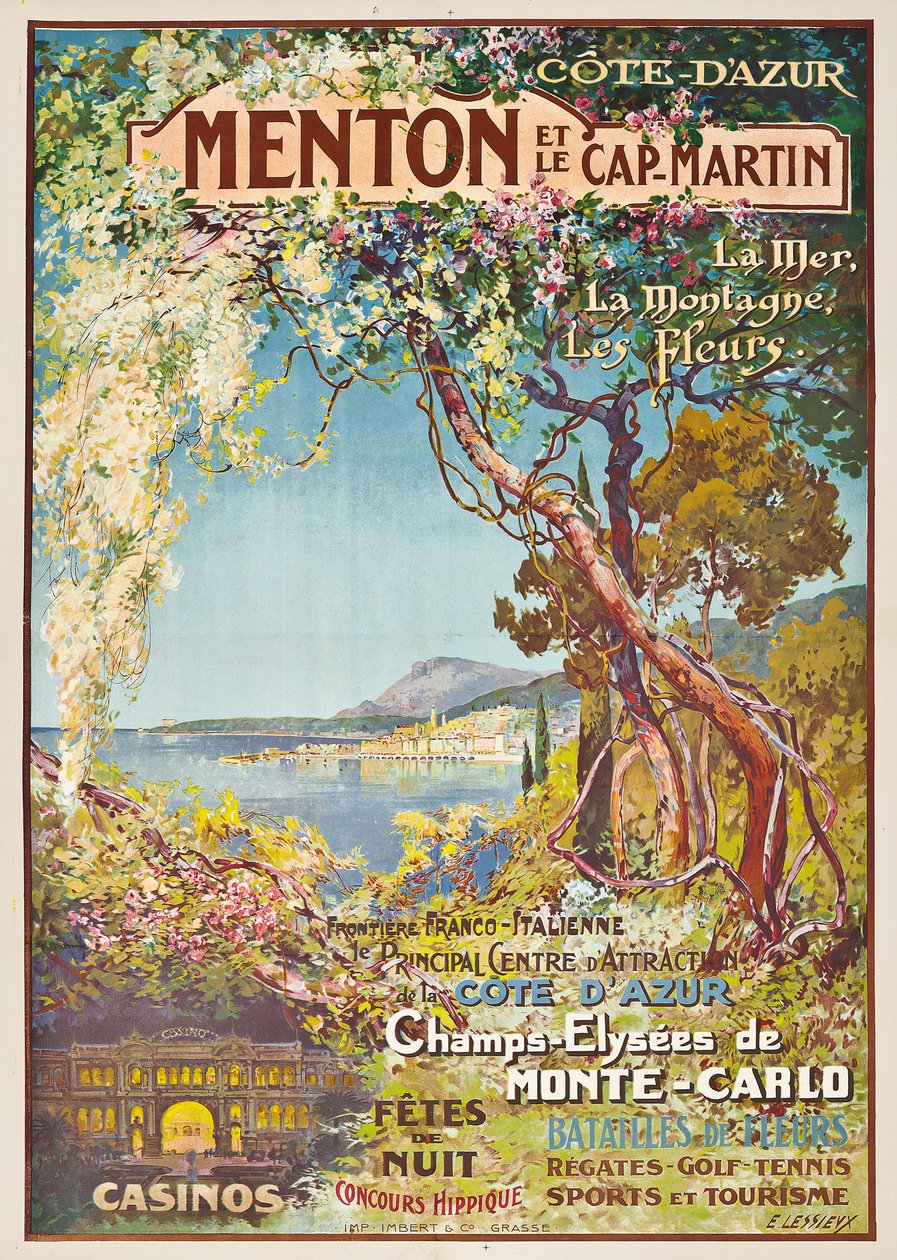 Menton et le Cap-Martin - Ernest Louis Lessieux