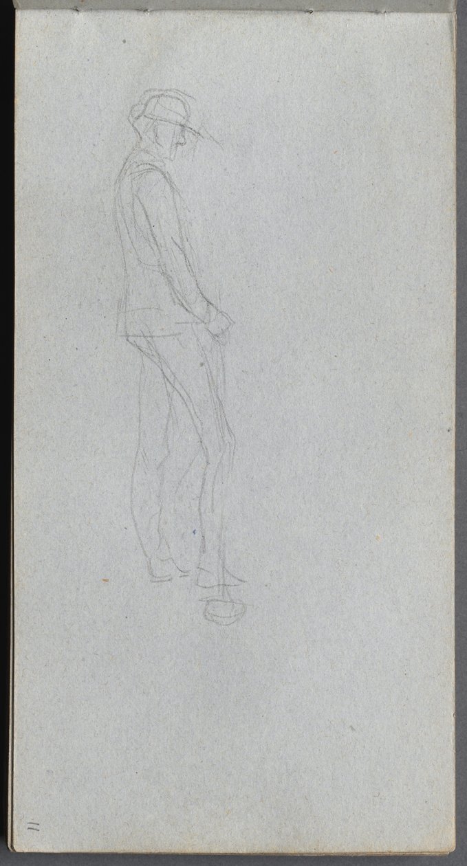 Carnet de croquis, page 11 : Figure de profil - Jean Louis Ernest Meissonier