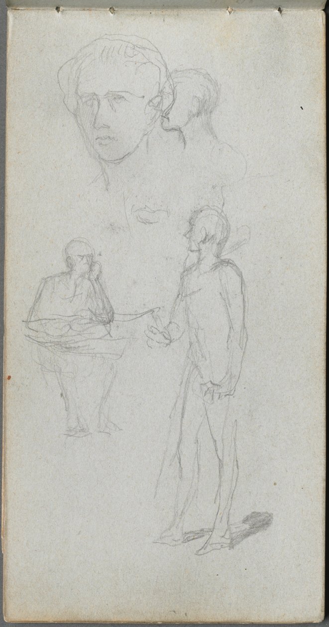 Carnet de croquis, page 12 : Figures multiples - Ernest Meissonier