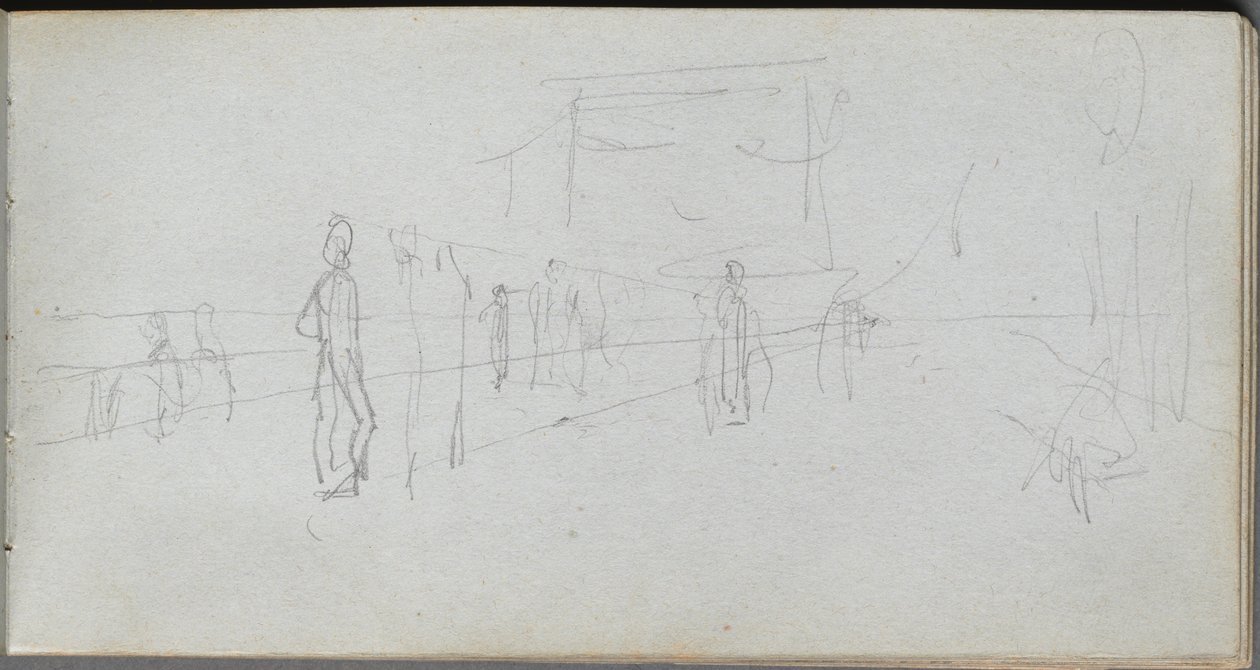 Carnet de croquis, page 40 : Étude de perspective - Jean Louis Ernest Meissonier