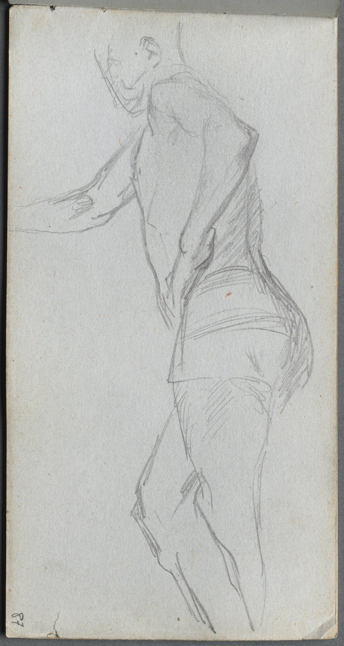 Carnet de croquis, page 87 : Étude de figure - Jean Louis Ernest Meissonier
