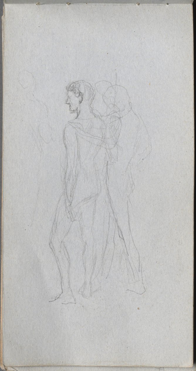 Carnet de croquis, page 92 : Deux Nus - Jean Louis Ernest Meissonier