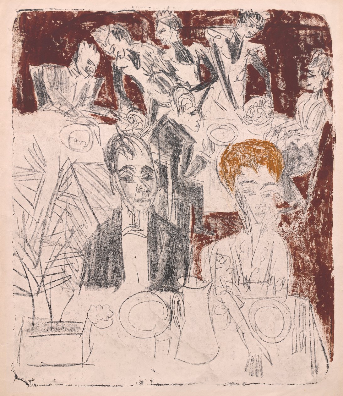 À la table - Ernst Ludwig Kirchner