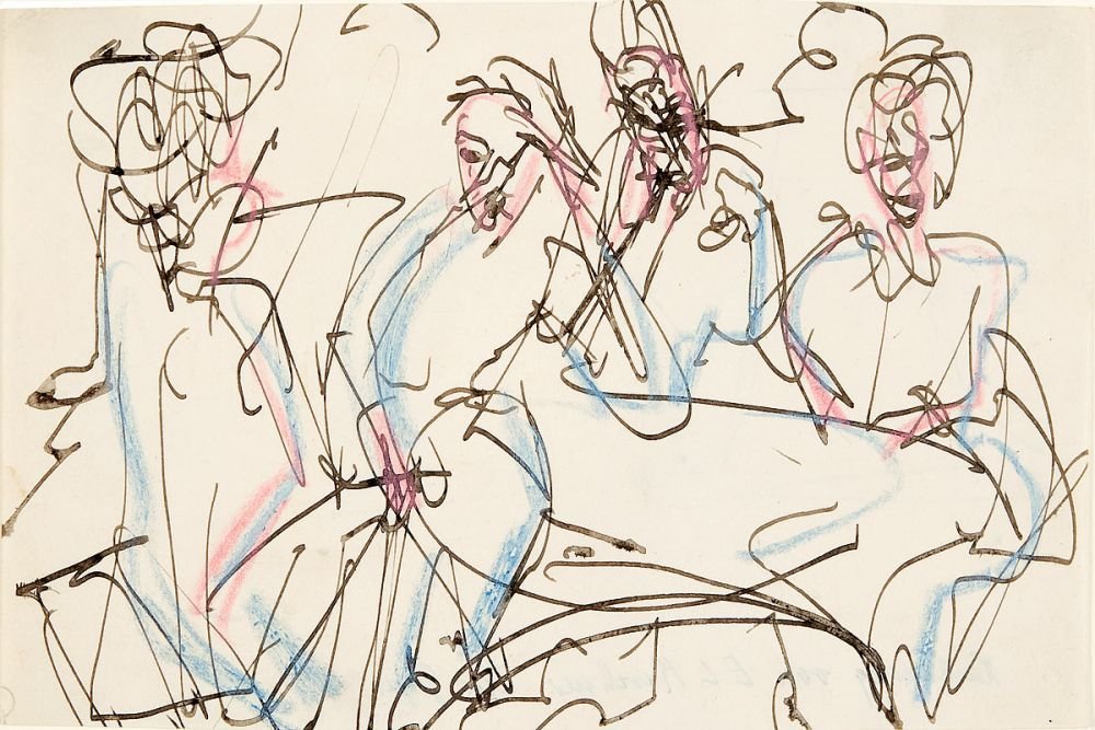 Scène de bordel - Ernst Ludwig Kirchner
